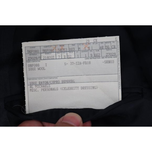 Ermenegildo Zegna sport coat Mens 42R Su Misura Trofeo‎ three button blue wool - Picture 12 of 13